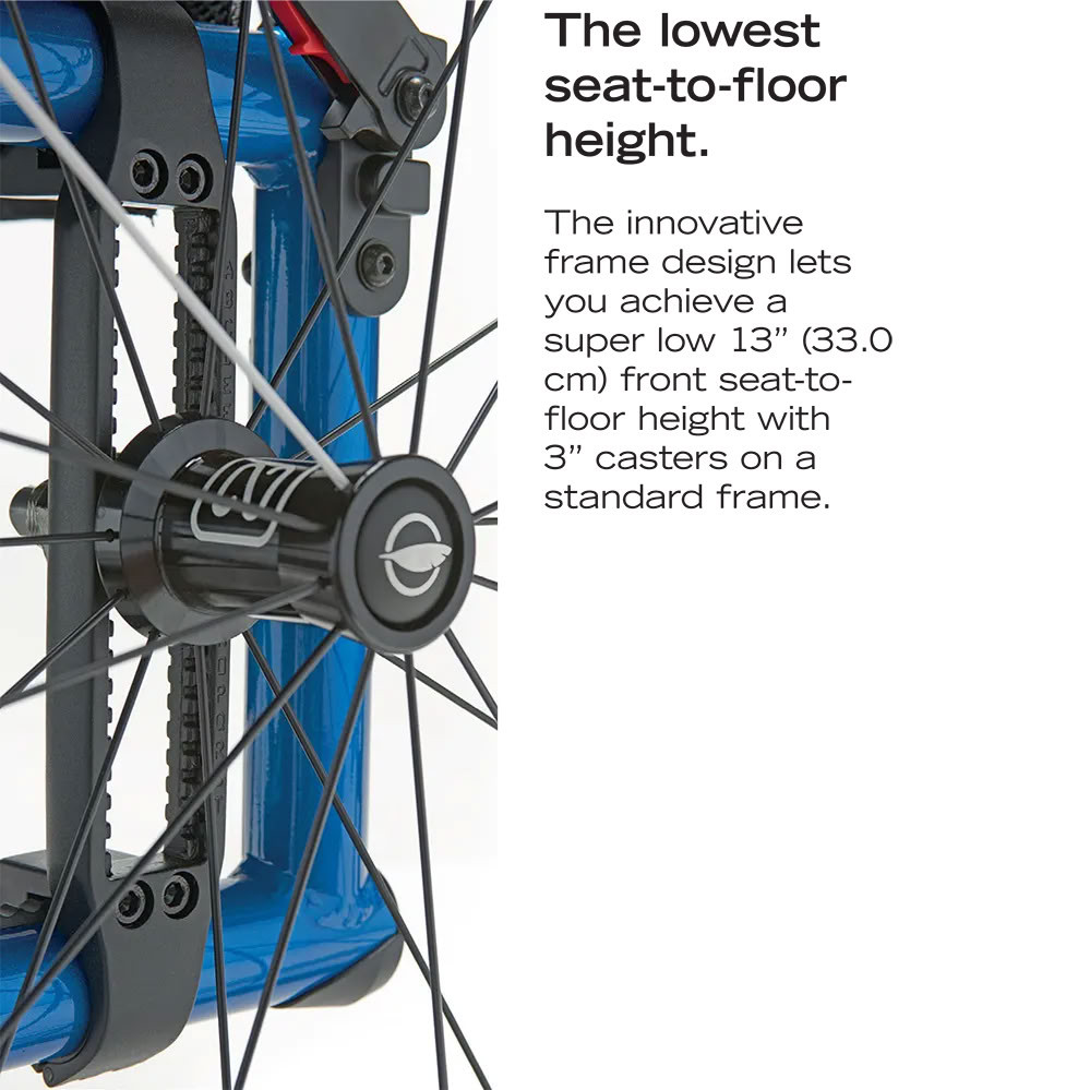 Helio A7 Aluminum Folding Wheelchair Height