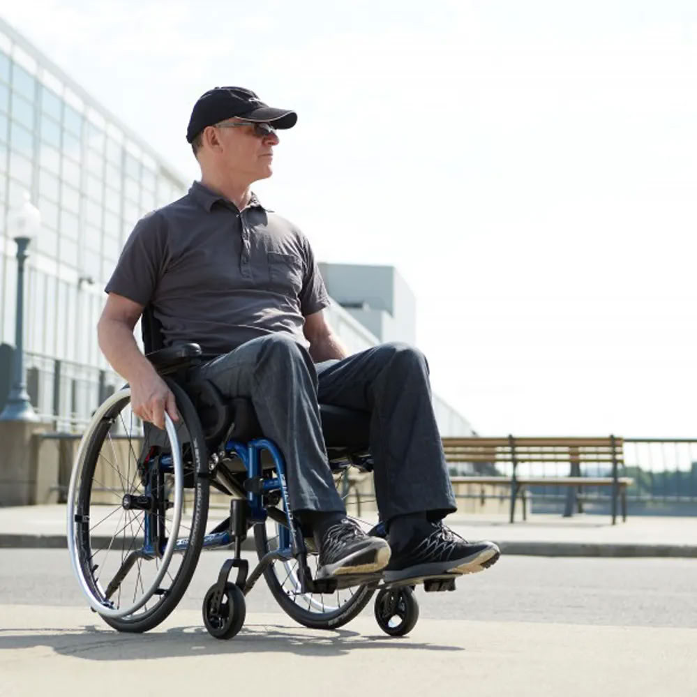 Helio A7 Aluminum Folding Wheelchair Side Use