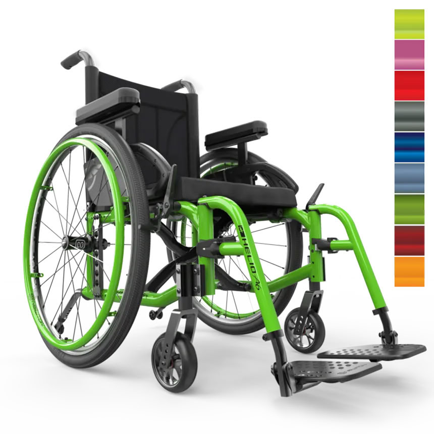 Helio A6 Aluminum Folding Wheelchair, by Motion Composites