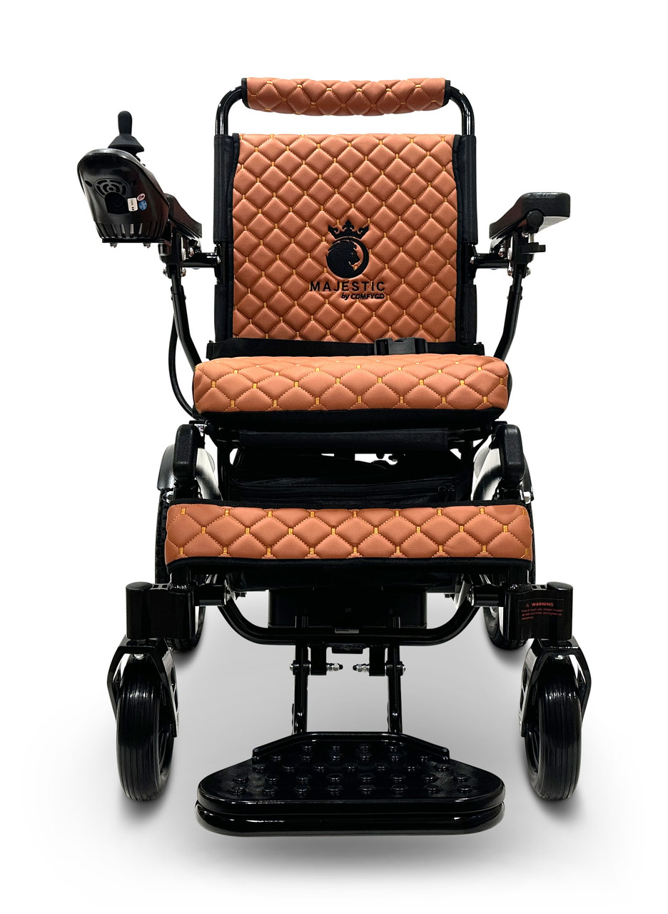 MAJESTIC IQ-8000 Remote Controlled Lightweight Electric Wheelchair Black Frame Taba Textile