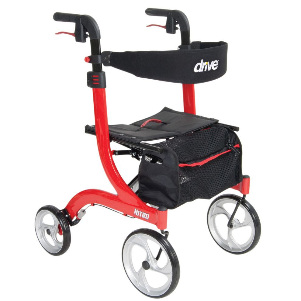 Drive Medical Nitro Aluminum Rollator red