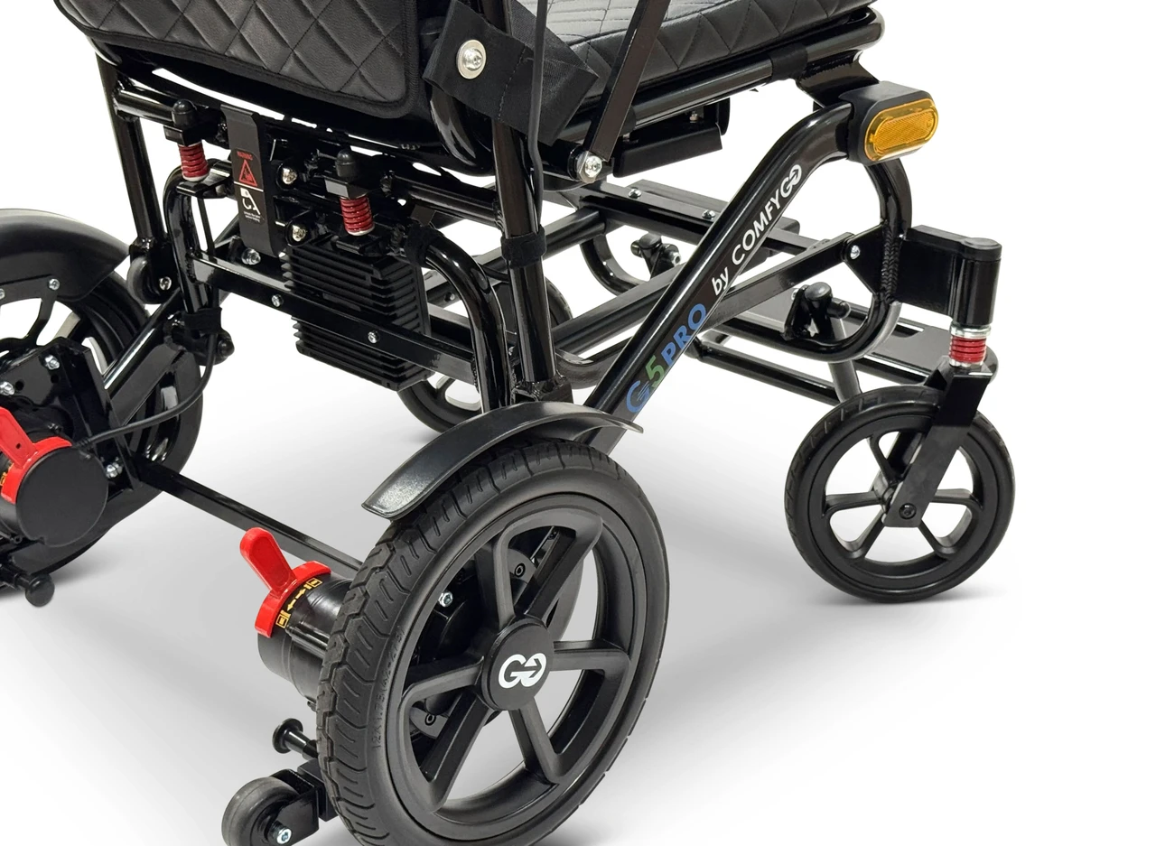 Glide Care G-5 Pro Lightweight Foldable Electric Wheelchair Wheels