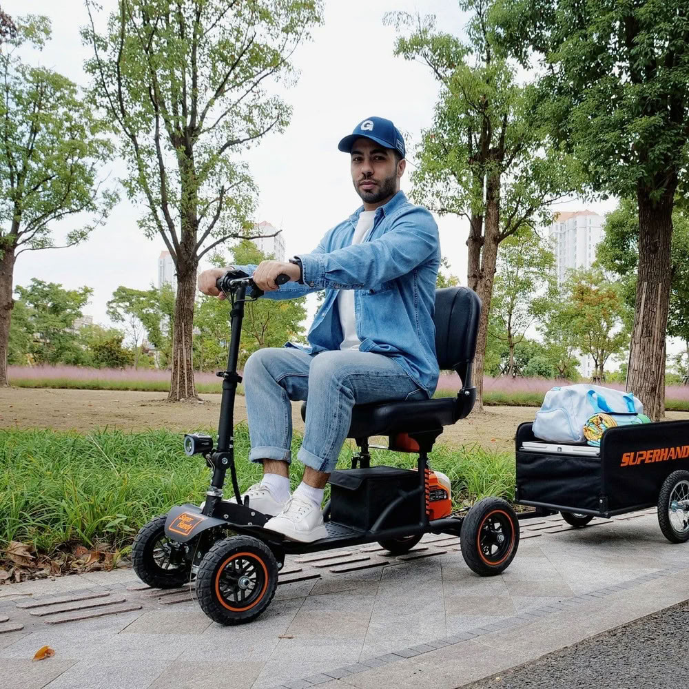 Explorer Portable Power Mobility Scooter Angled