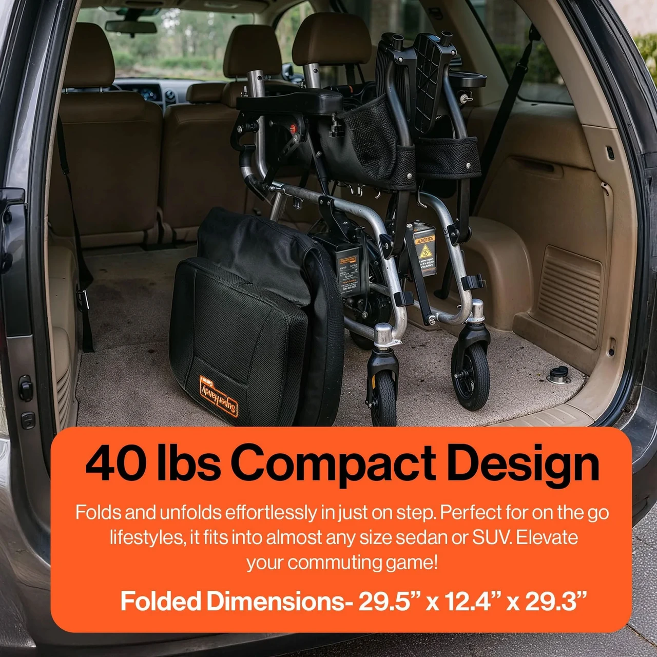 GoRide 2 Plus Portable Electric Wheelchair Compact Design
