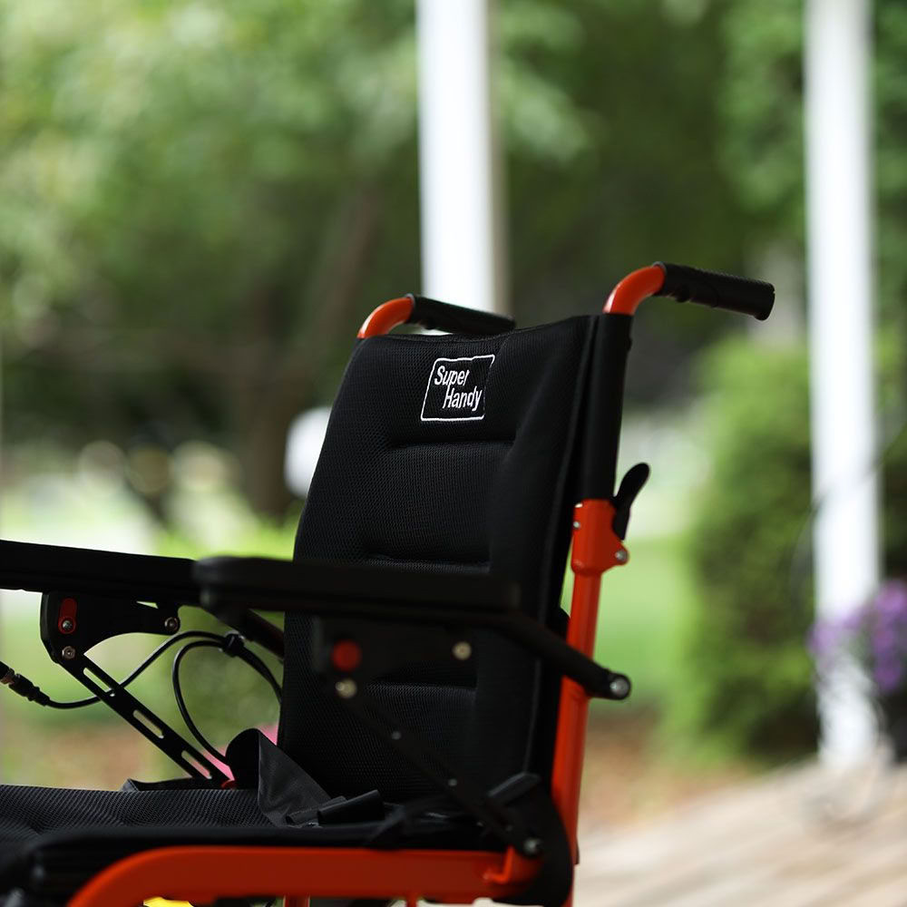 GoRide Portable Electric Wheelchair Zoomed In