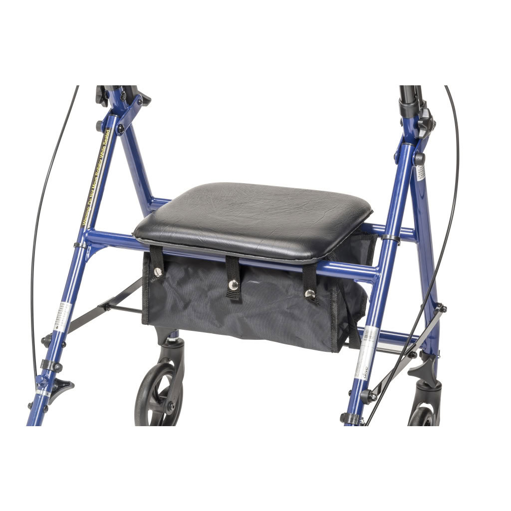 Knockdown Steel Rollator with 6" Wheels Blue Seat