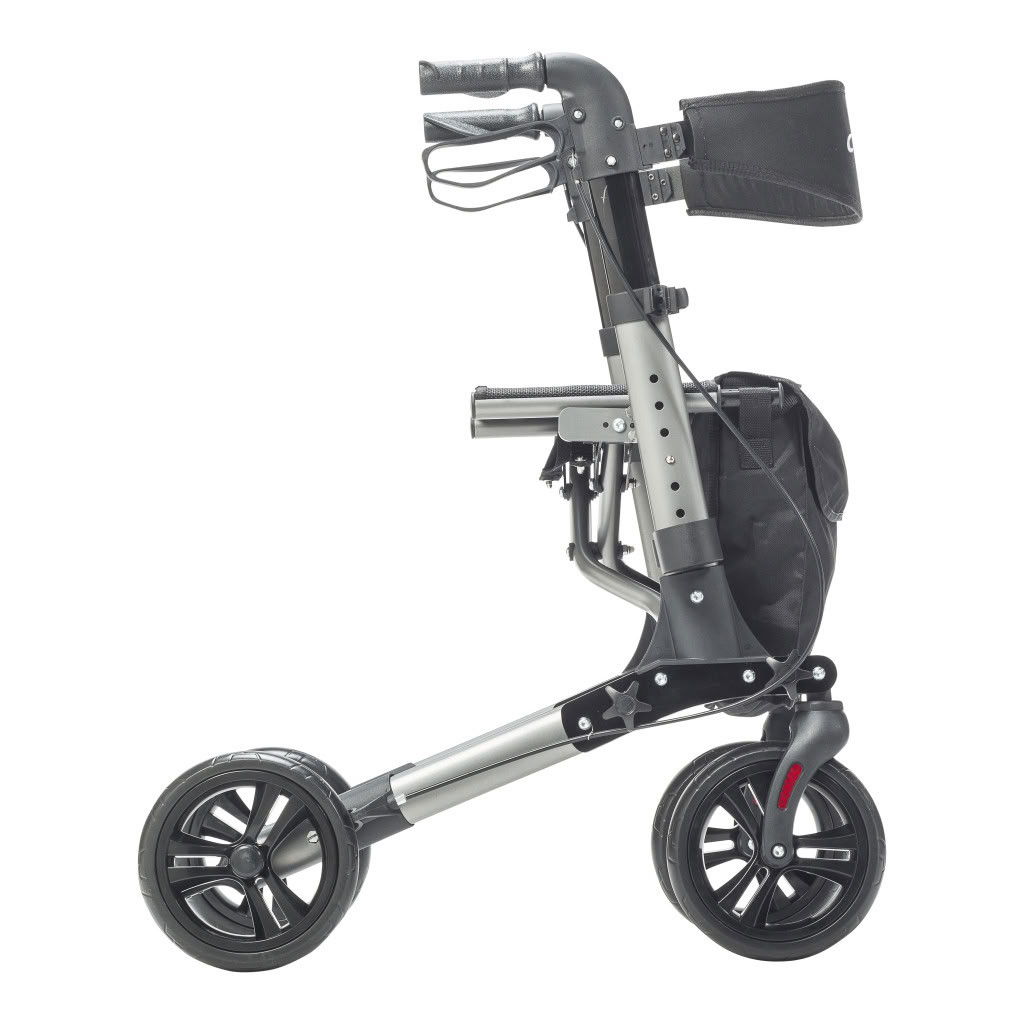 Compact Folding Rollator Side