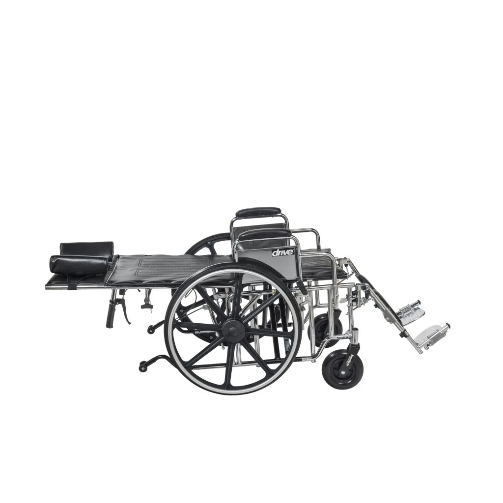 Deluxe Sentra Full Reclining Wheelchair Full Right Reclined
