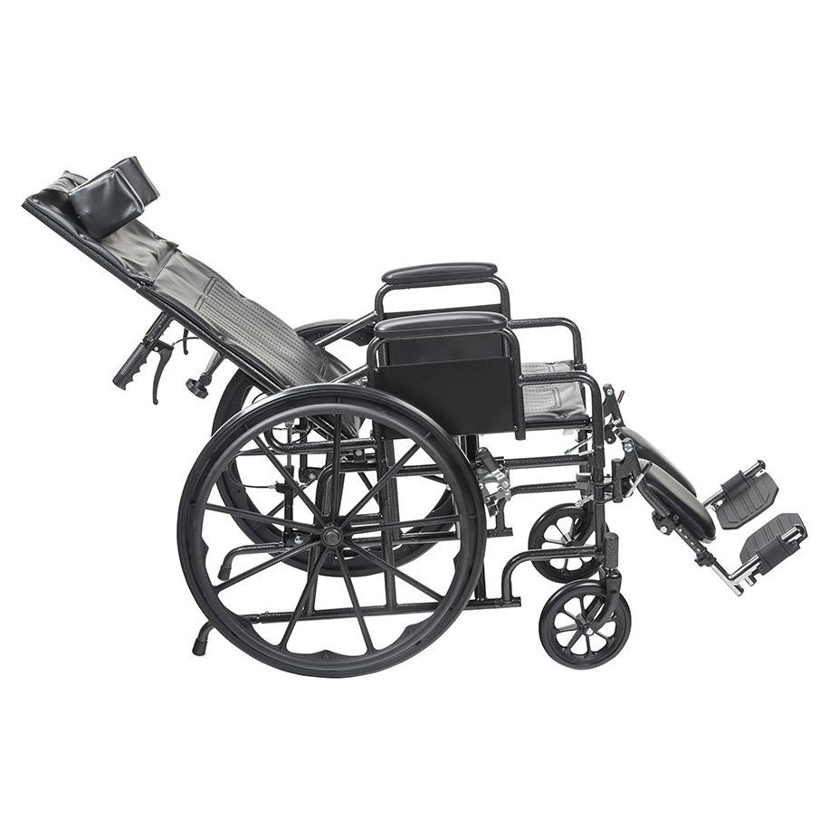 Silver Sport Full Reclining Wheelchair Full Right Recline