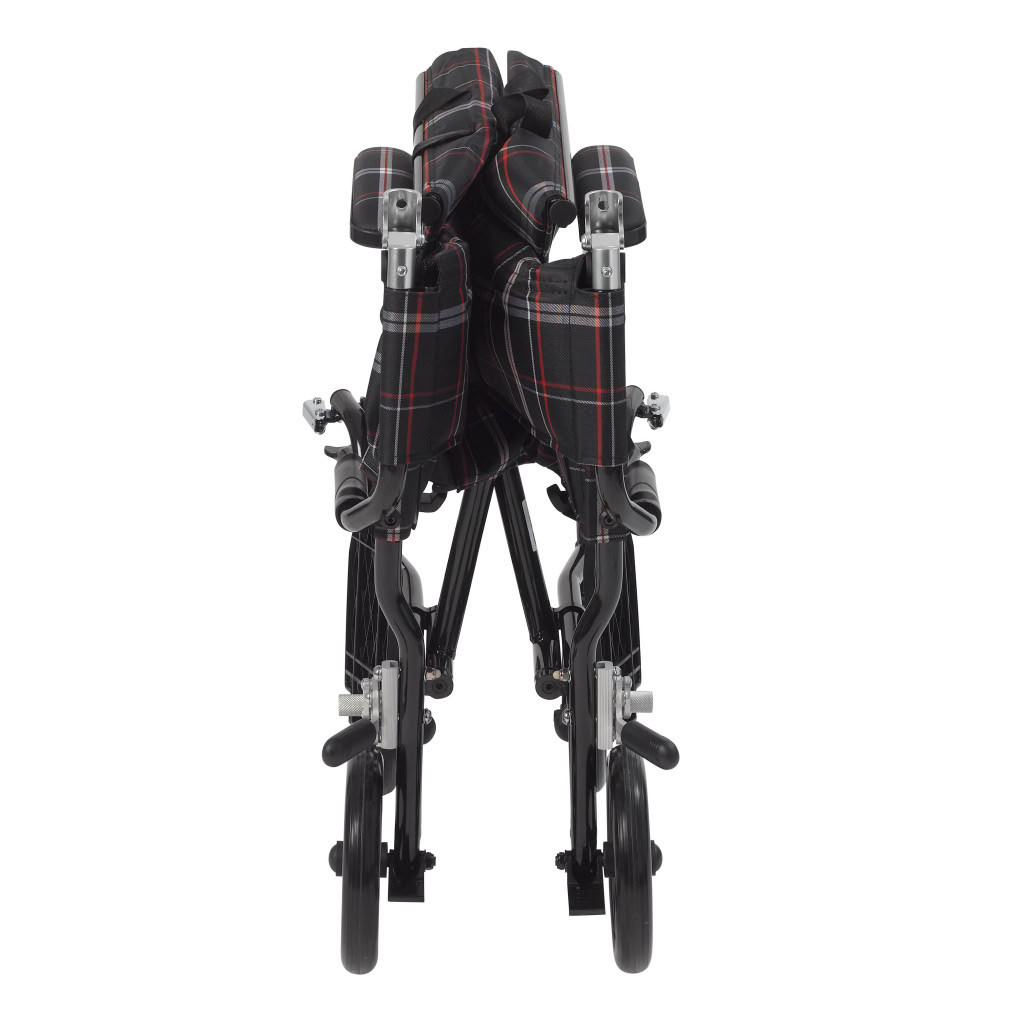 Fly-Lite Aluminum Transport Chair Folded Black Frame