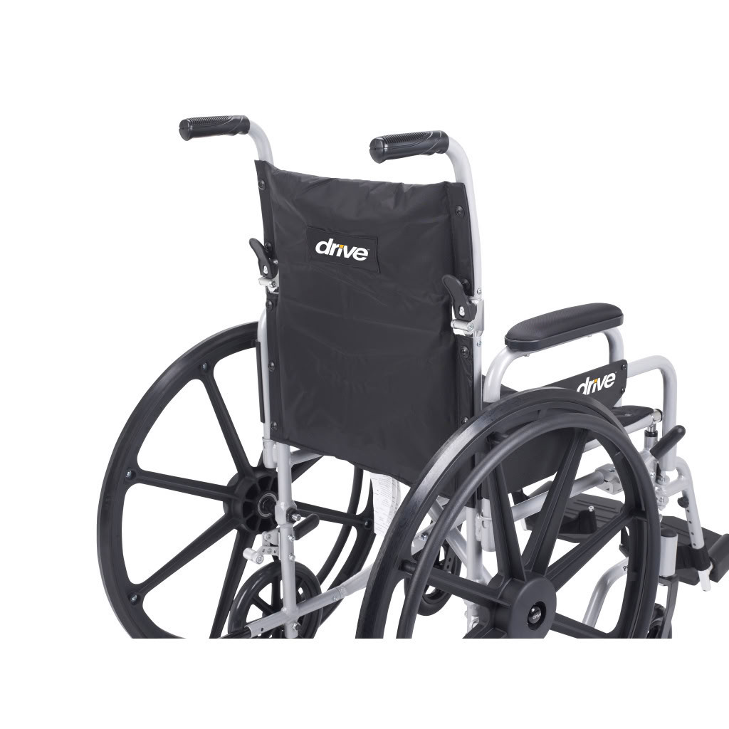 Poly-Fly High Strength Lightweight / Transport Wheelchair Back View