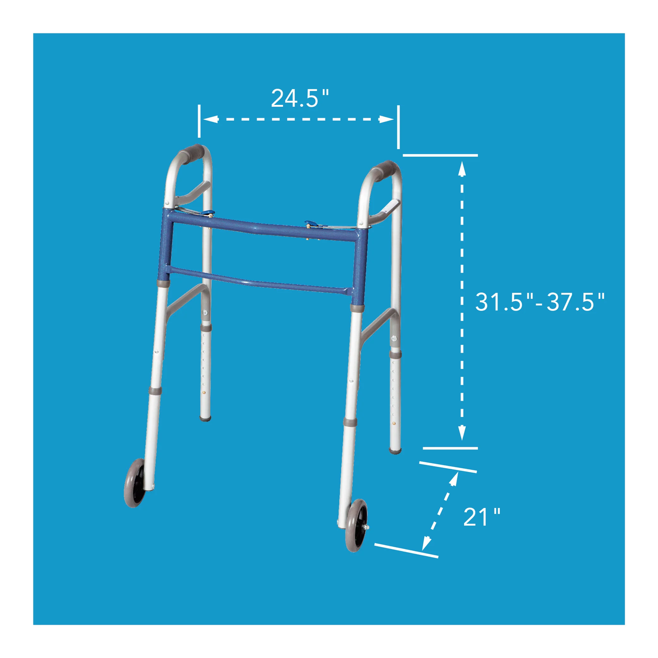 Carex Classics Dual Button Walker Dimensions