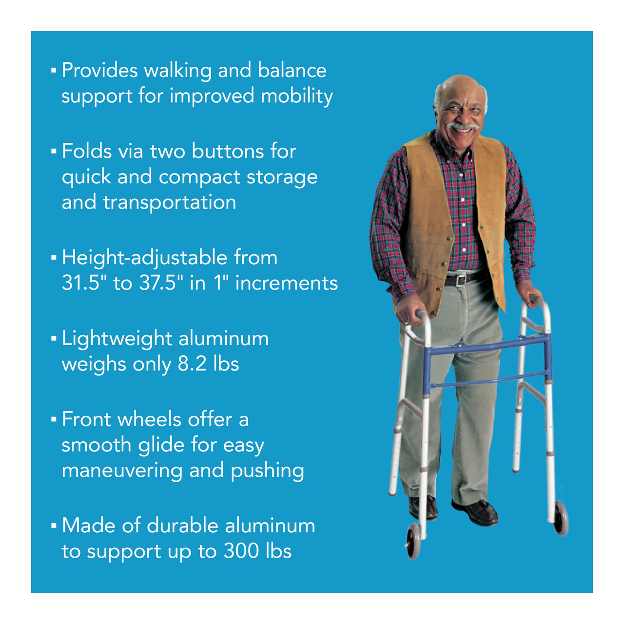 Carex Classics Dual Button Walker Lifestyle