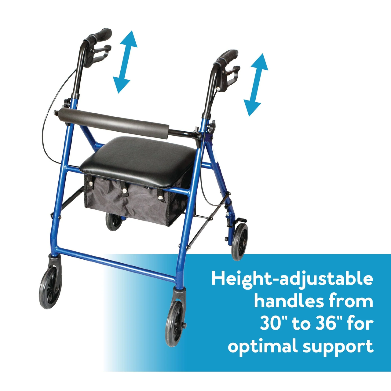 Carex Classics Rolling Walker Height Adjustable