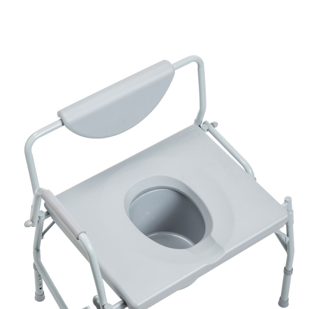 Deluxe Bariatric Drop-Arm Commode Drop Arm Upper View