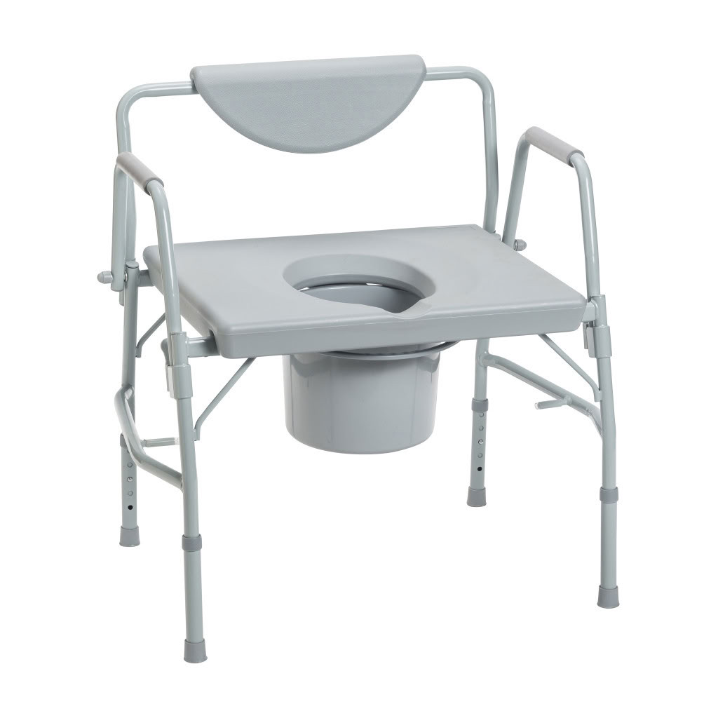 Deluxe Bariatric Drop-Arm Commode Right