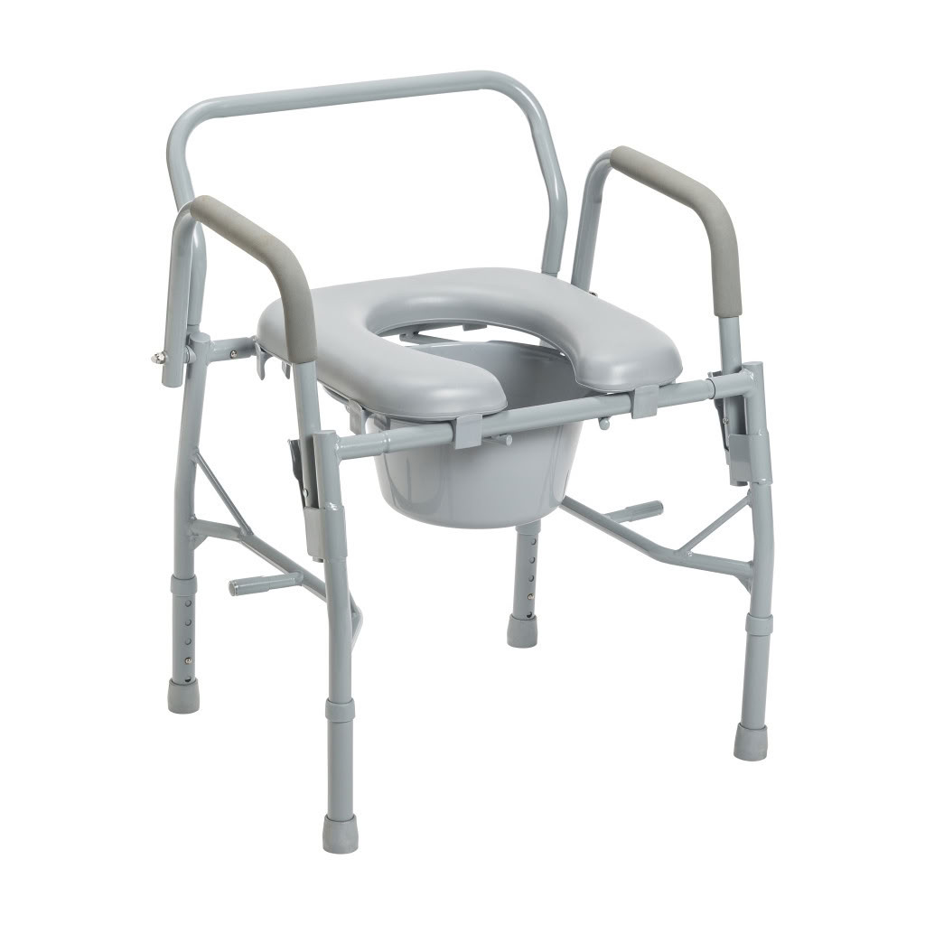 Drop Arm Steel Commode Main Image