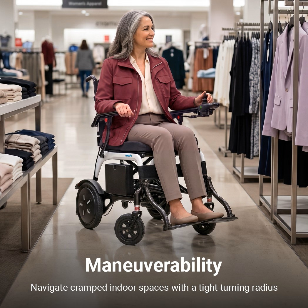  Modo Breeze Foldable Electric Wheelchair Maneuverability