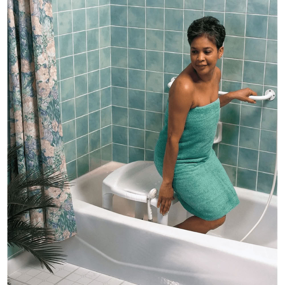 Carex Universal Bath Seat without Back in use
