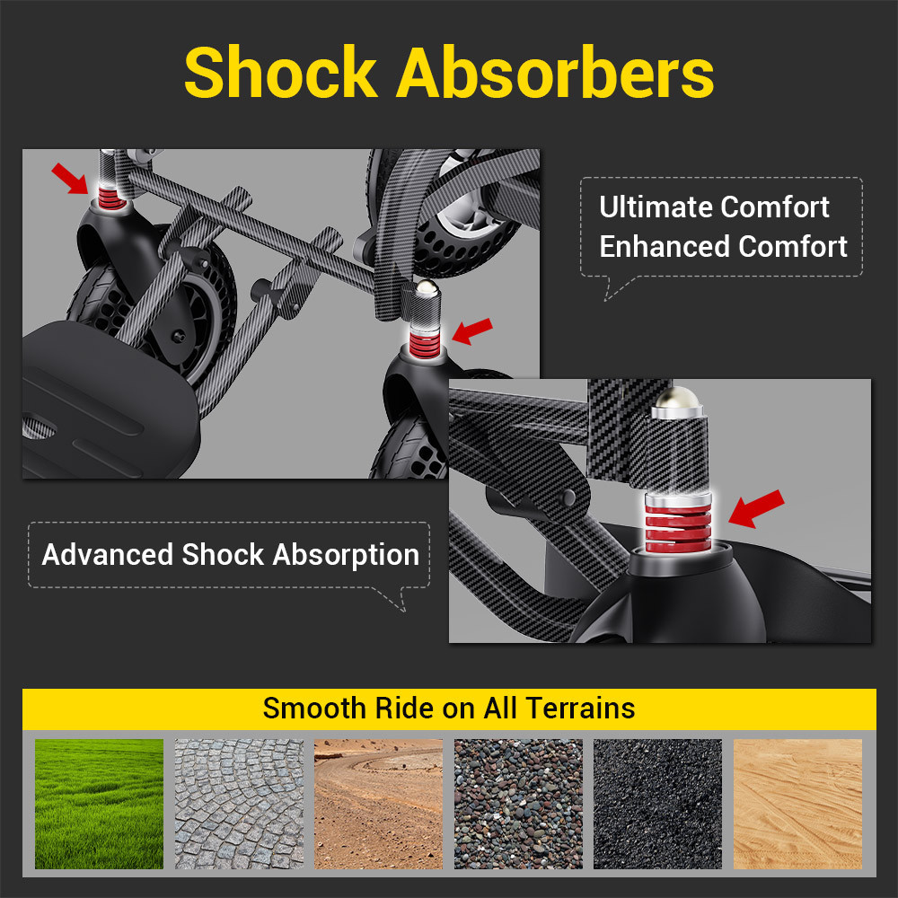 Easwe B10 Foldable Electric Wheelchair Shock Absorbers