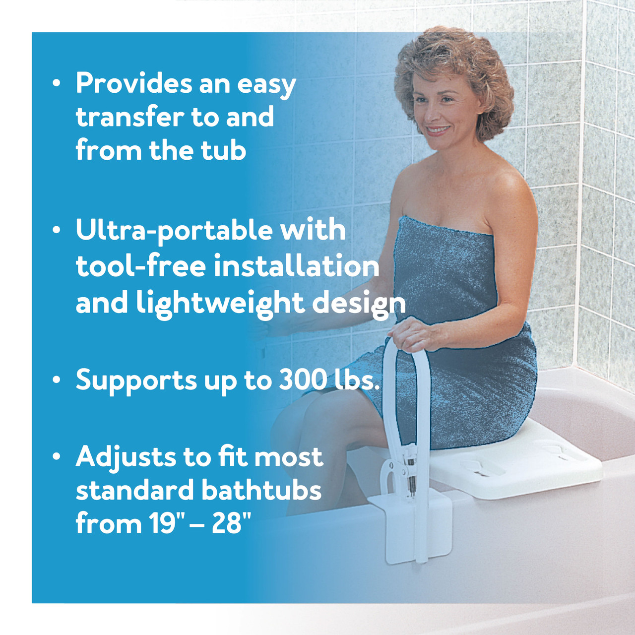 Carex Portable Shower Bench Features