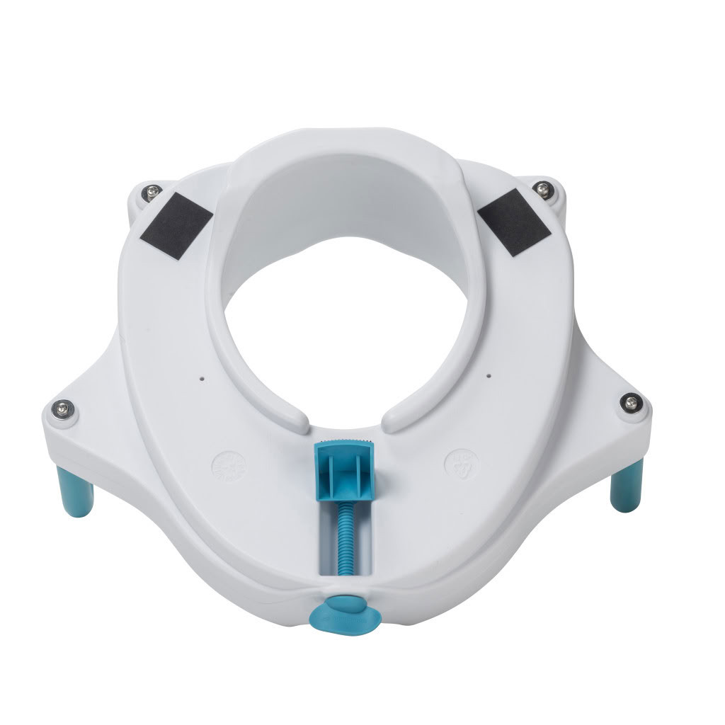 AquaSense 3-in-1 Contoured Raised Toilet Seat Under View