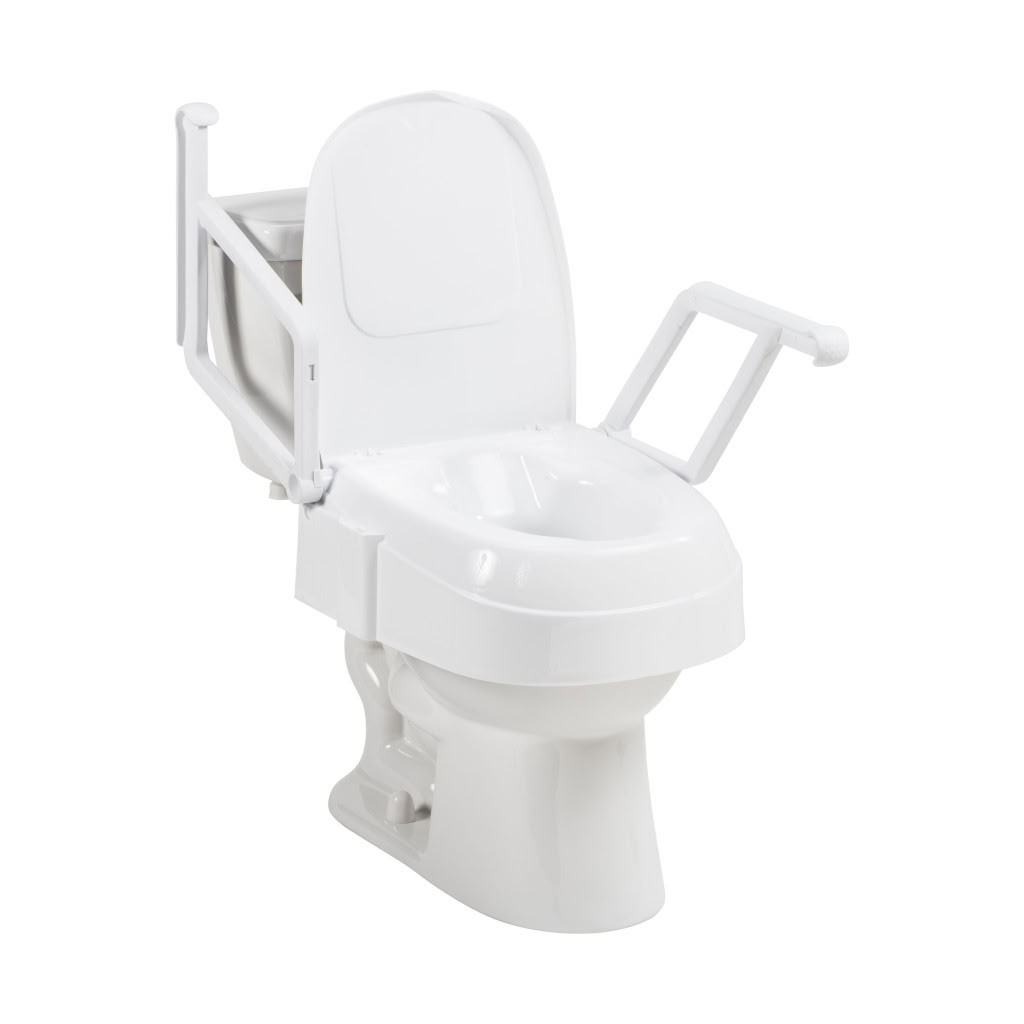 PreserveTech™ Universal Raised Toilet Seat Armrest Adjusted