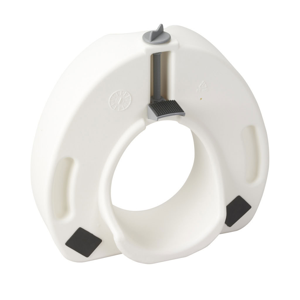 Premium Plastic Raised Regular/Elongated Toilet Seat with Lock Under View