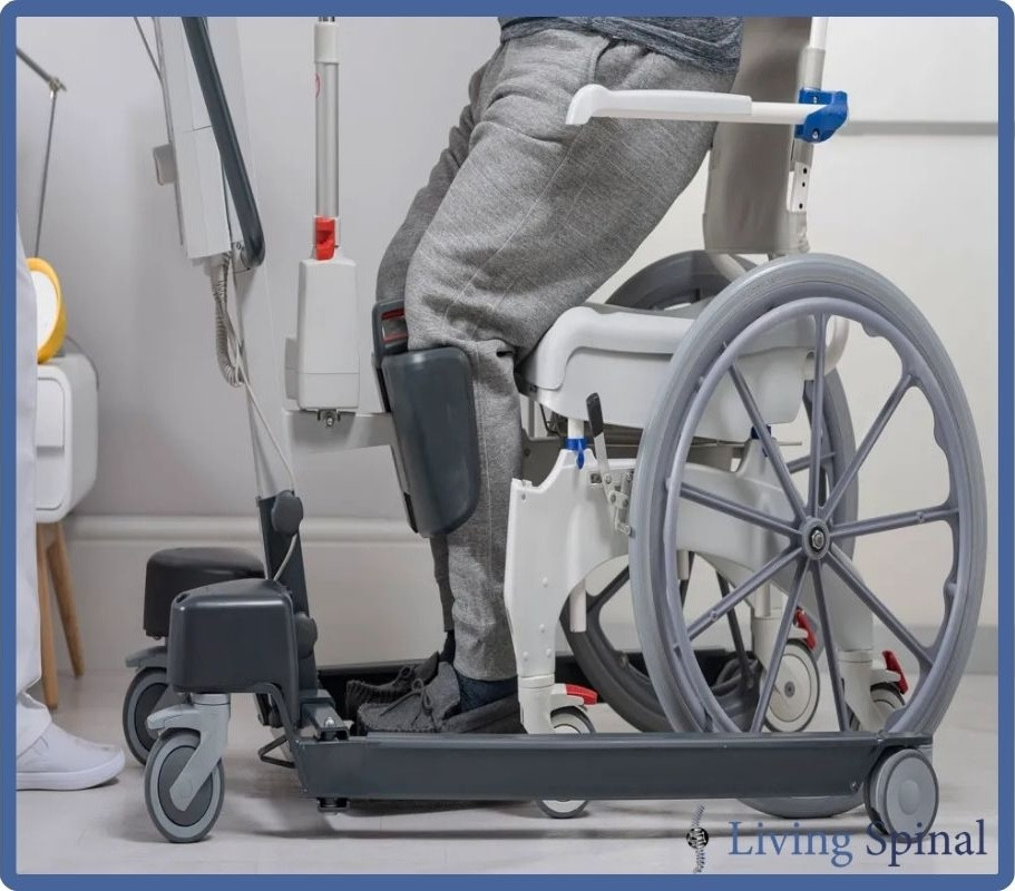 Invacare ISA Stand-up Lift Product when in use standing up Living Spinal