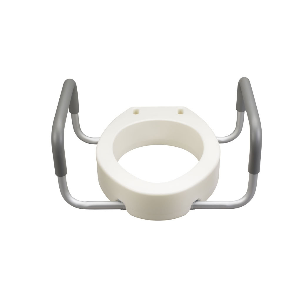 Premium Raised Toilet Seat with Removable Arms Main Image Elongated