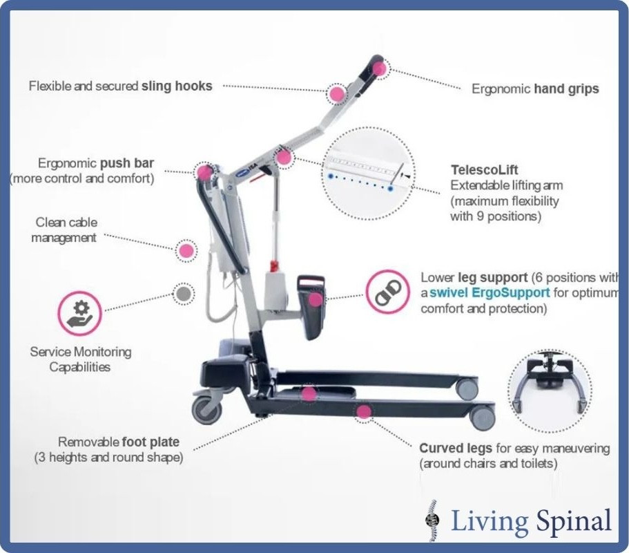 Invacare ISA Stand-up Lift Product Parts Living Spinal