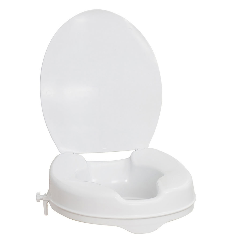 AquaSense Raised Toilet Seat with Lid, 2" Main Image