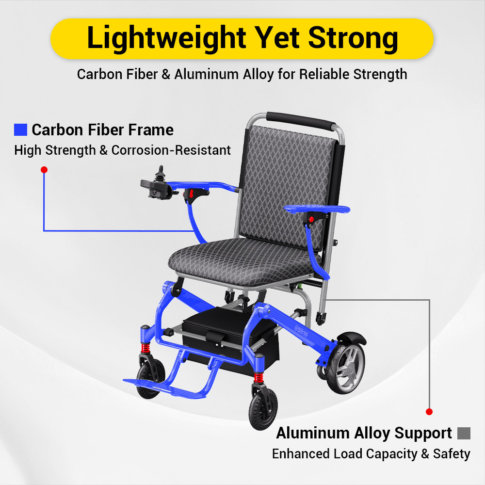 Easwe C10 Carbon Fiber Electric Wheelchair Carbon Fiber Frame