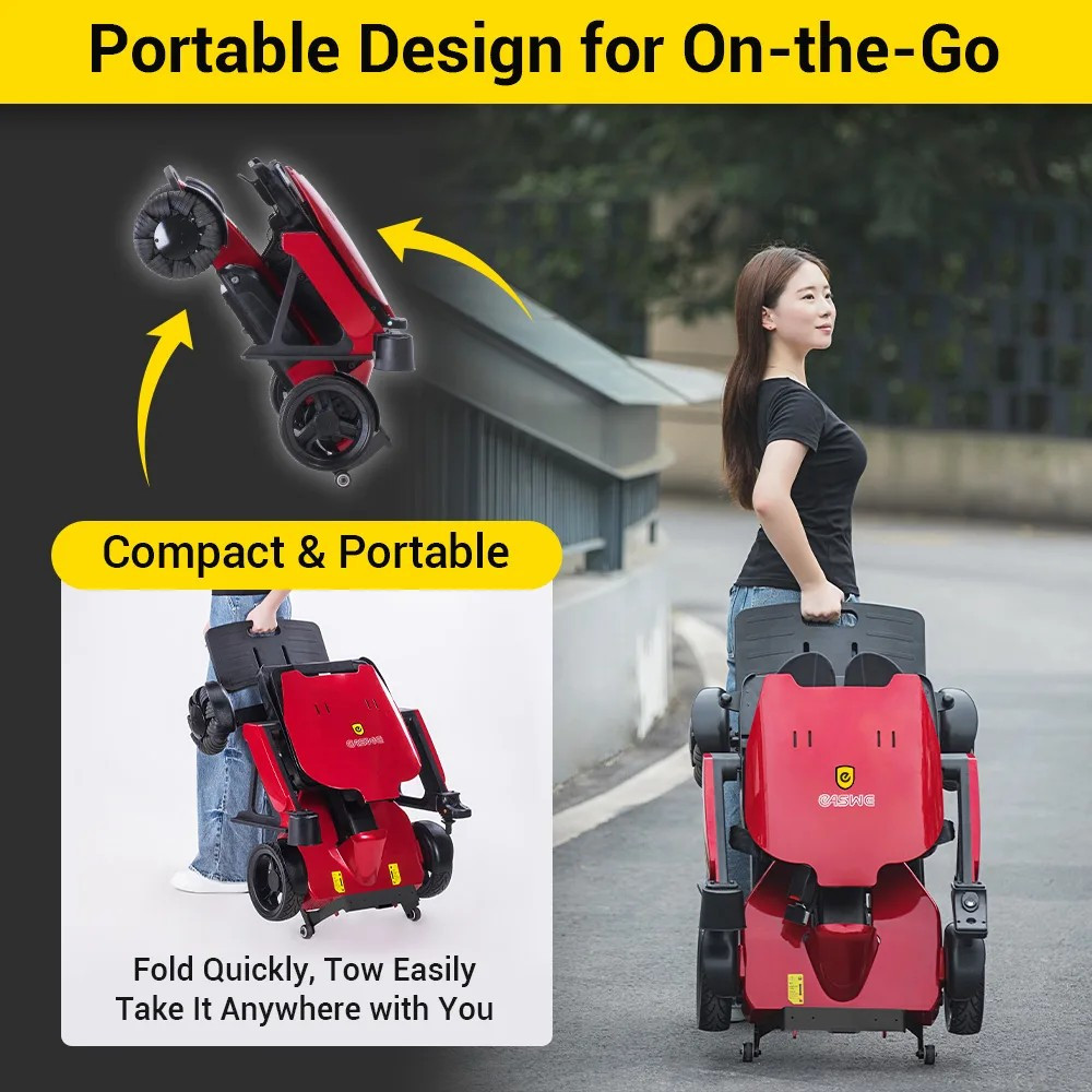 Easwe L10 Luxury Electric Wheelchair with Adjustable Seat Height Portable