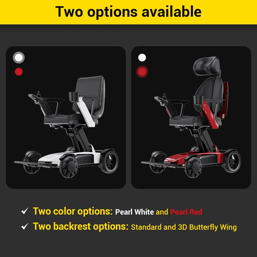Easwe L10 Luxury Electric Wheelchair with Adjustable Seat Height 2 Options