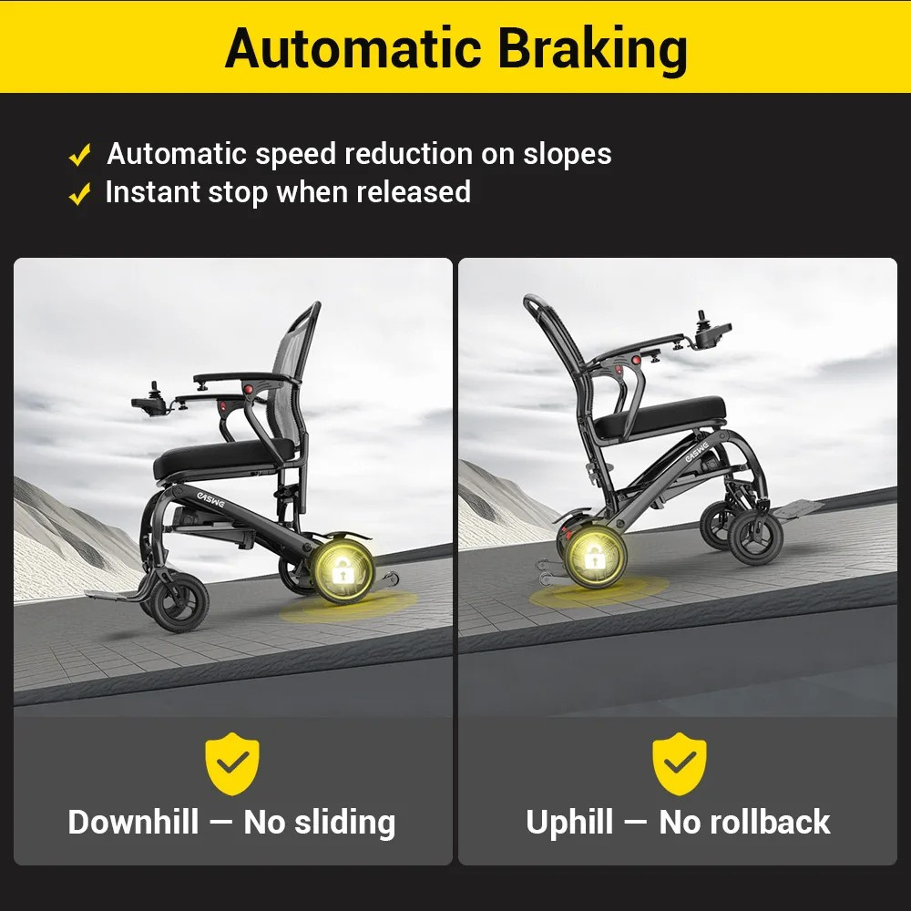 Easwe C20 Long Range Carbon Fiber Electric Wheelchair Automatic Braking