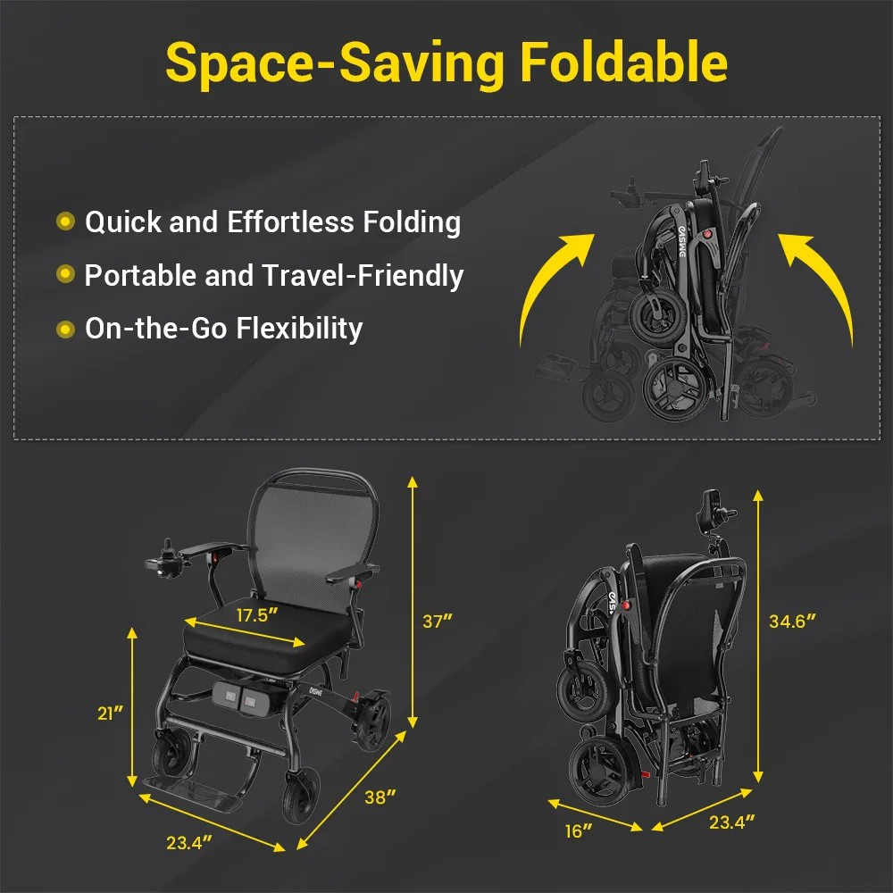 Easwe C20 Long Range Carbon Fiber Electric Wheelchair Foldable