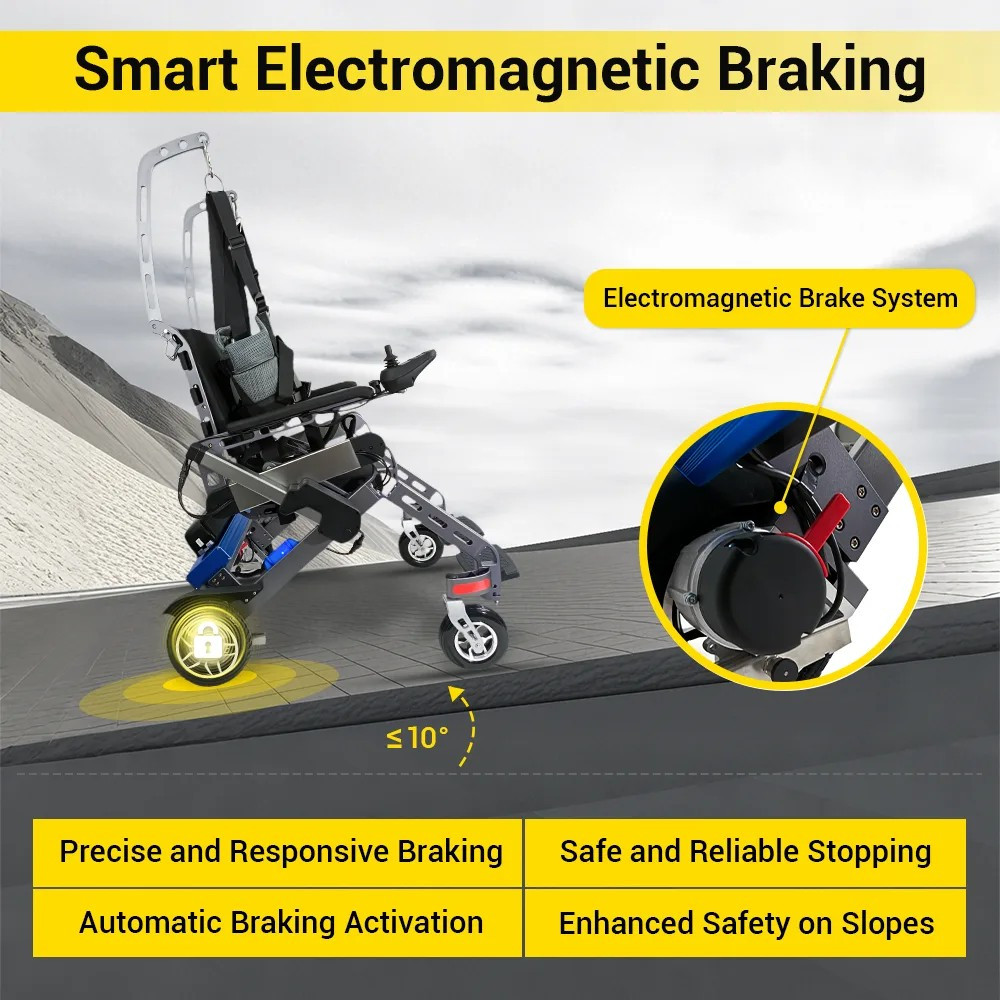 Easwe S10 Standing Electric Wheelchair Electromagnetic Braking