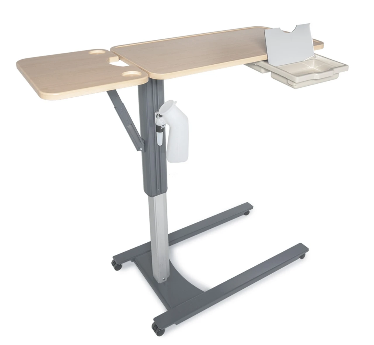 Lumex Overbed Table with Cup Holder