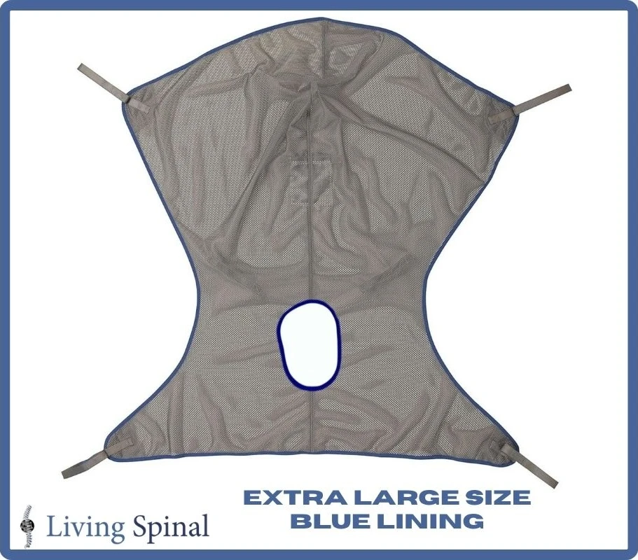 Invacare Premier Comfort Sling in Net Fabric with Commode Opening Extra Large Living Spinal