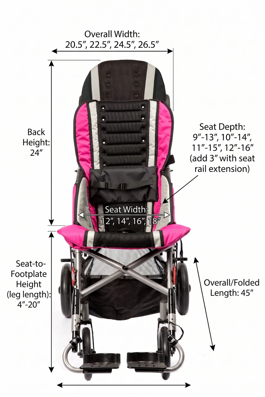Trotter Mobility Chair Dimensions