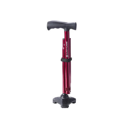 HurryCane Freedom Edition Red Folded