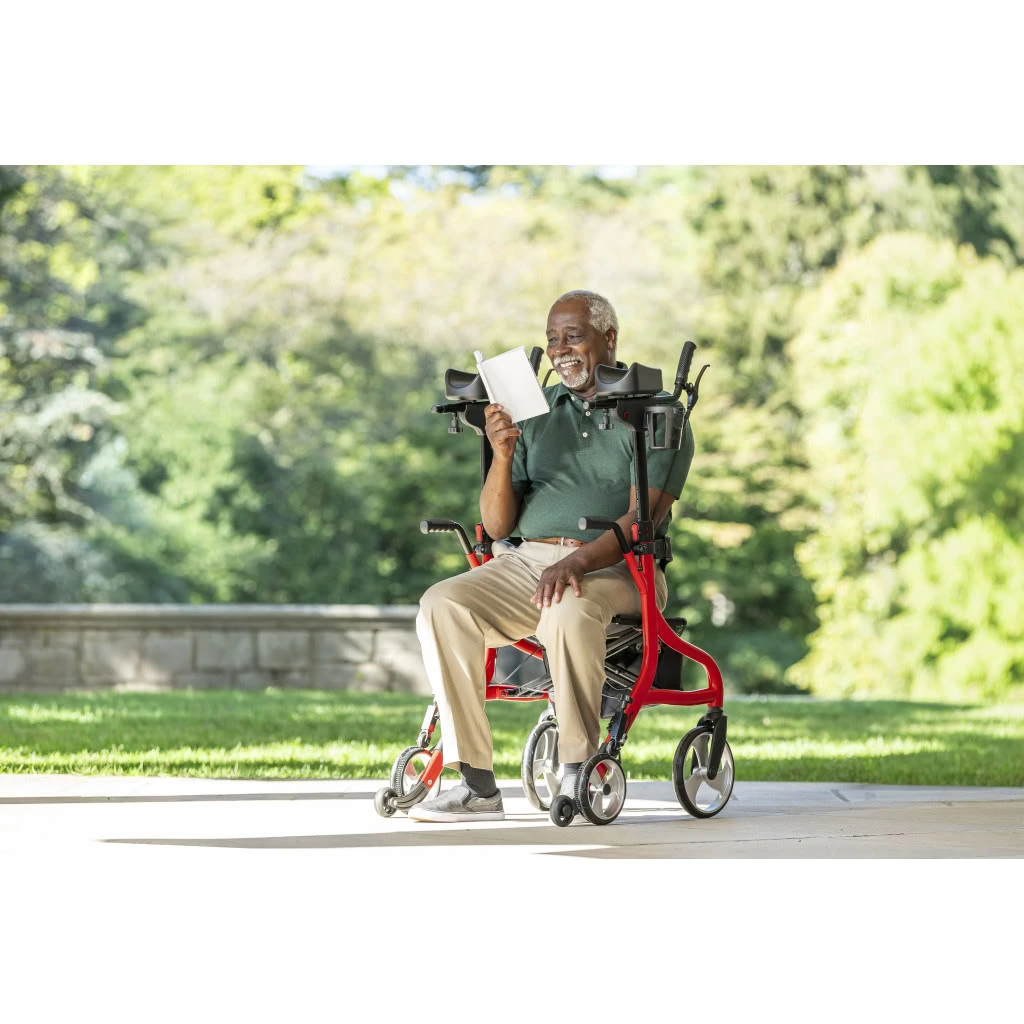 Nitro Neuro Upright Walker with NexStride Man Sitting