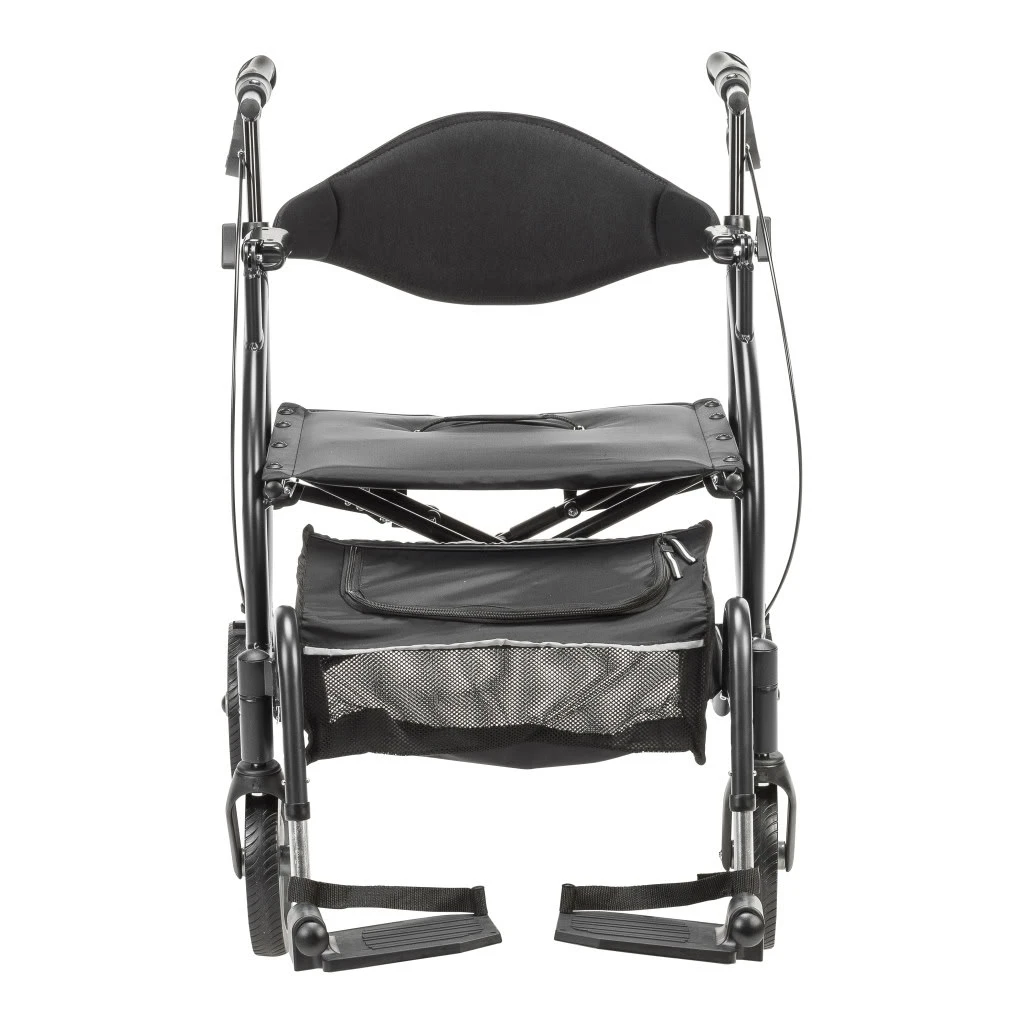 Fusion Rollator and Transport Chair Combo Front with Swing-Away Footrest