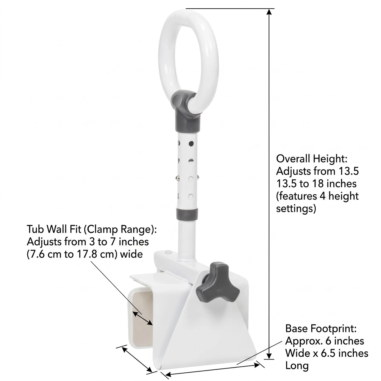 Multi Tub Rail Dimensions