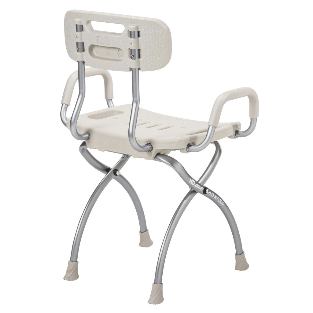 X-Fold Shower Chair Side Back Tan