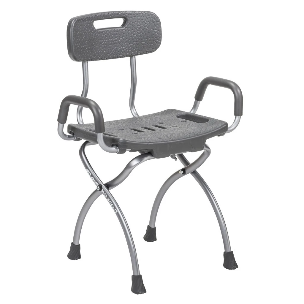X-Fold Shower Chair Right Gray