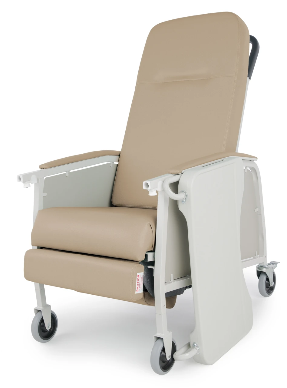 Lumex Three Position Recliner Warm Taupe Side View