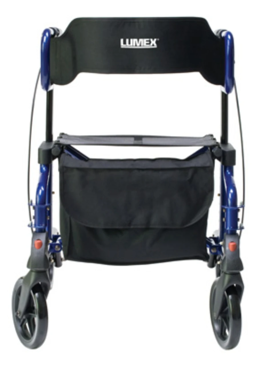 Lumex Hybrid LX Rollator Transport Chair Blue Front View
