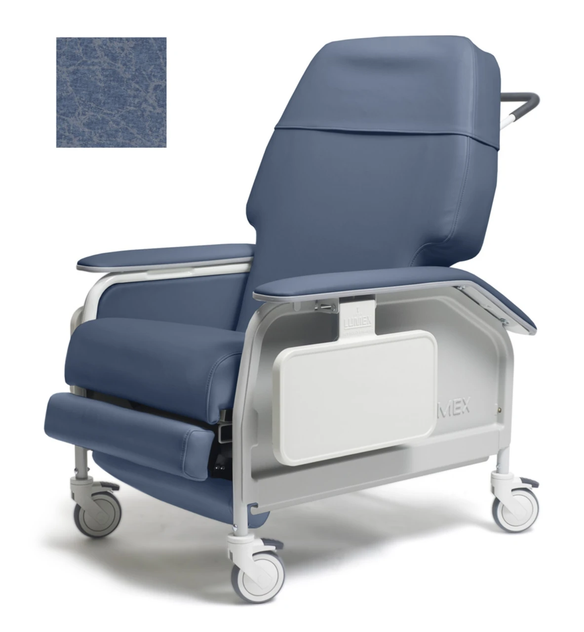 Lumex Extra Wide Clinical Care Recliner Steel Blue